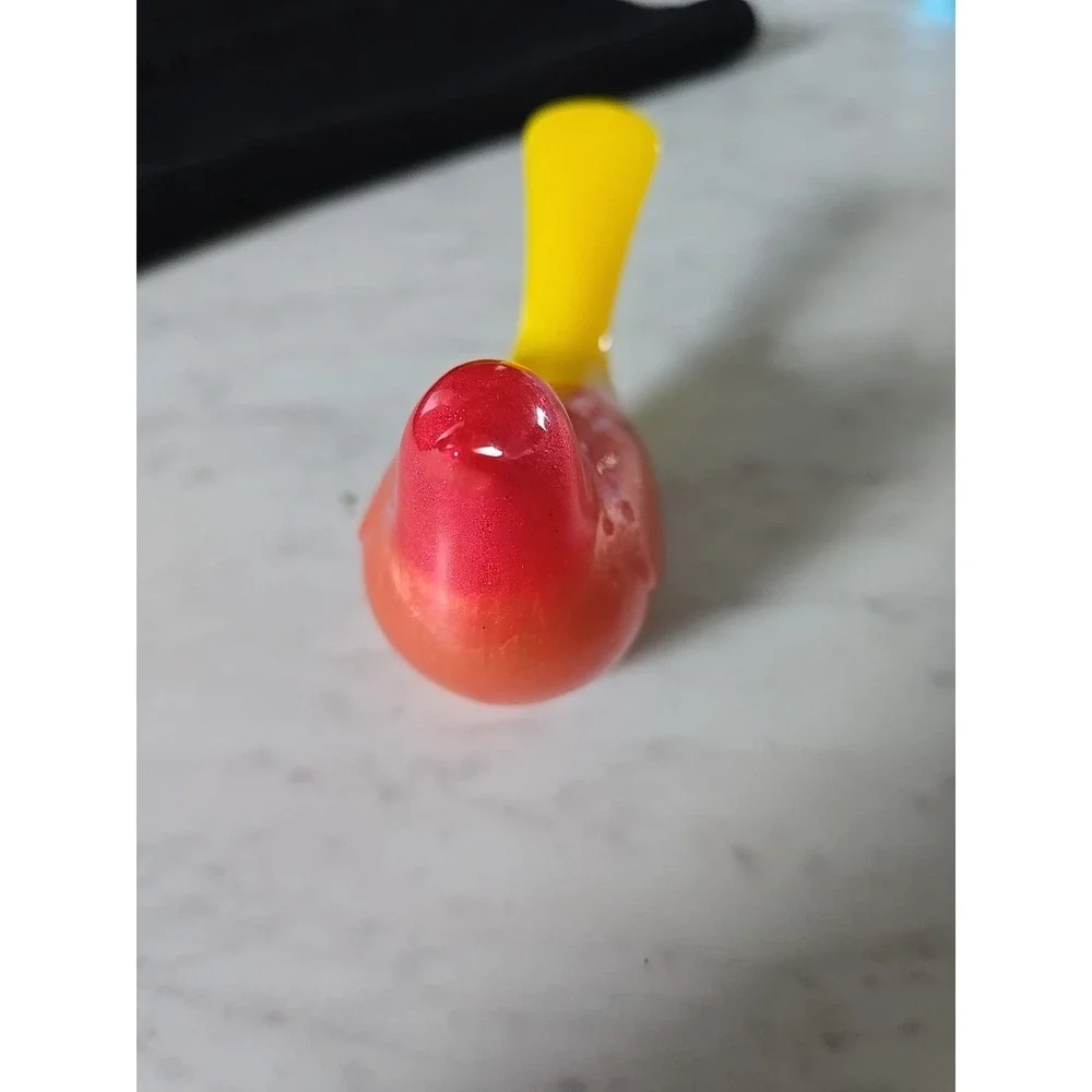 Handmade Resin Bird Red Yellow Orange Decoration Gift ‎ 588